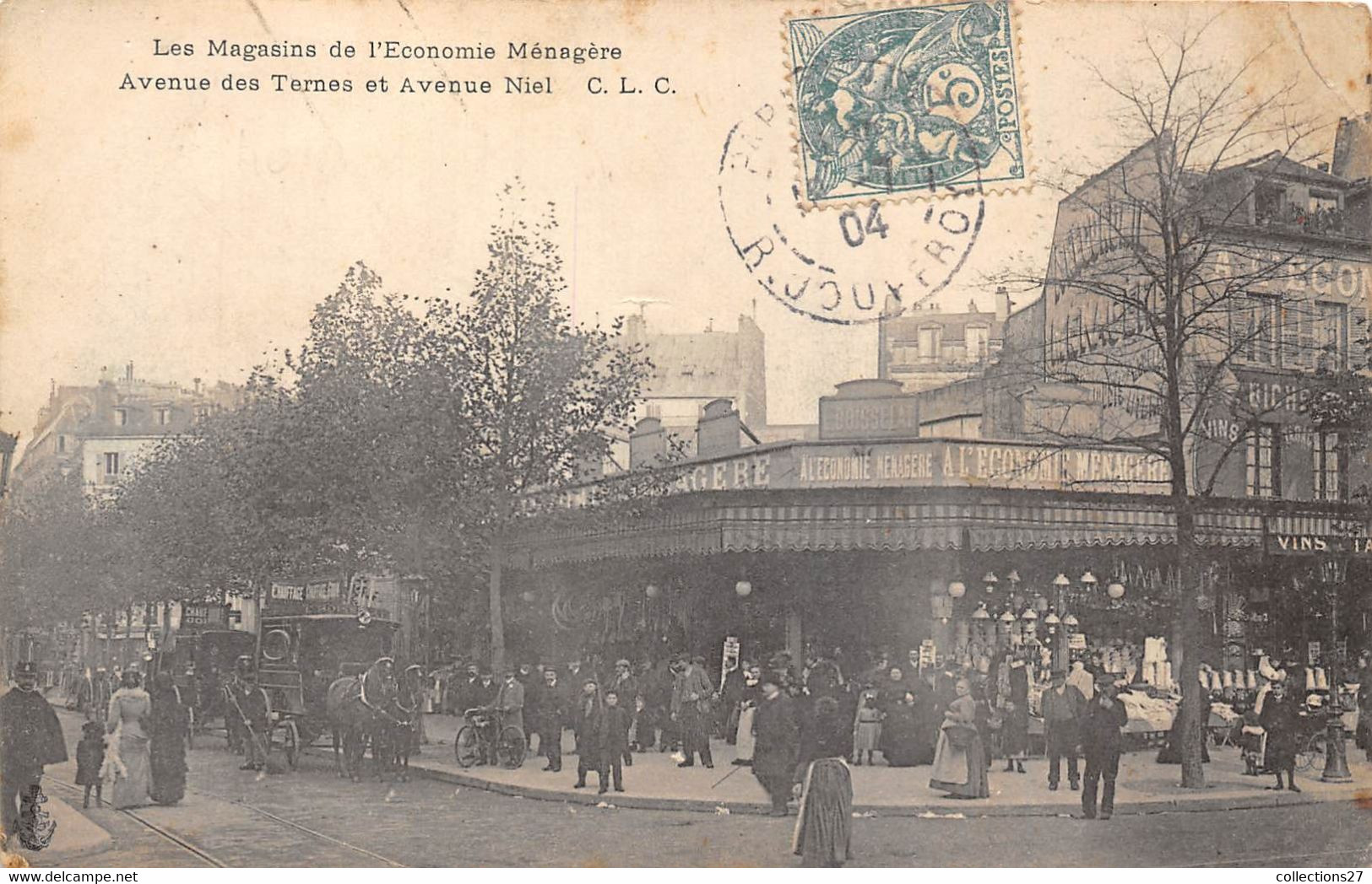 PARIS-75017-LES MAGASINS DE L'ECONOMIE MENAGERE, AVENUE DES TERNES ET AVENUE NIEL - Arrondissement: 17