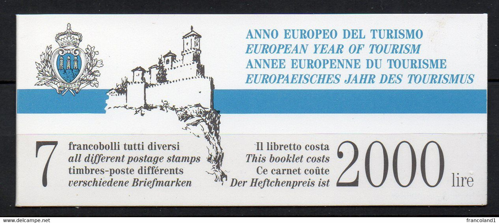 1990 San Marino - Libretto Anno Europeo Del Turismo Integro MNH** - Markenheftchen