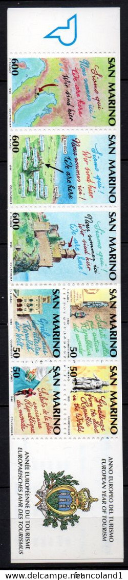 1990 San Marino - Libretto Anno Europeo Del Turismo Integro MNH** - Booklets