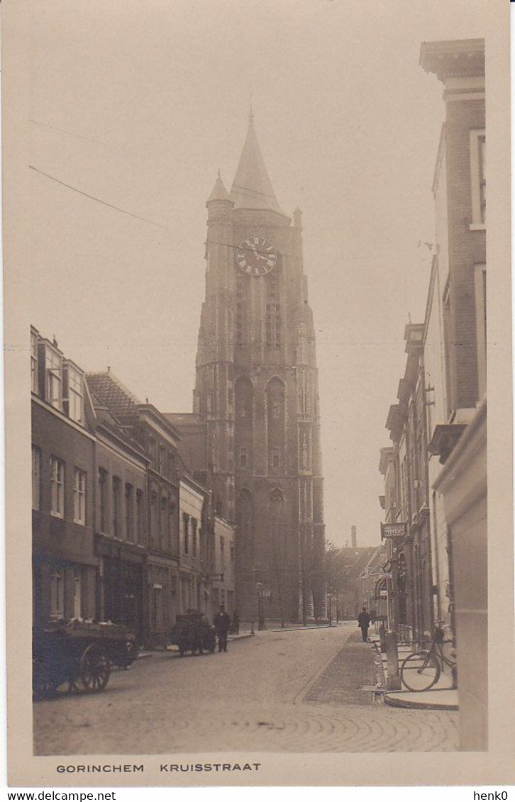 Gorinchem Kruisstraat Kerk Oude Fotokaart ST385 - Gorinchem