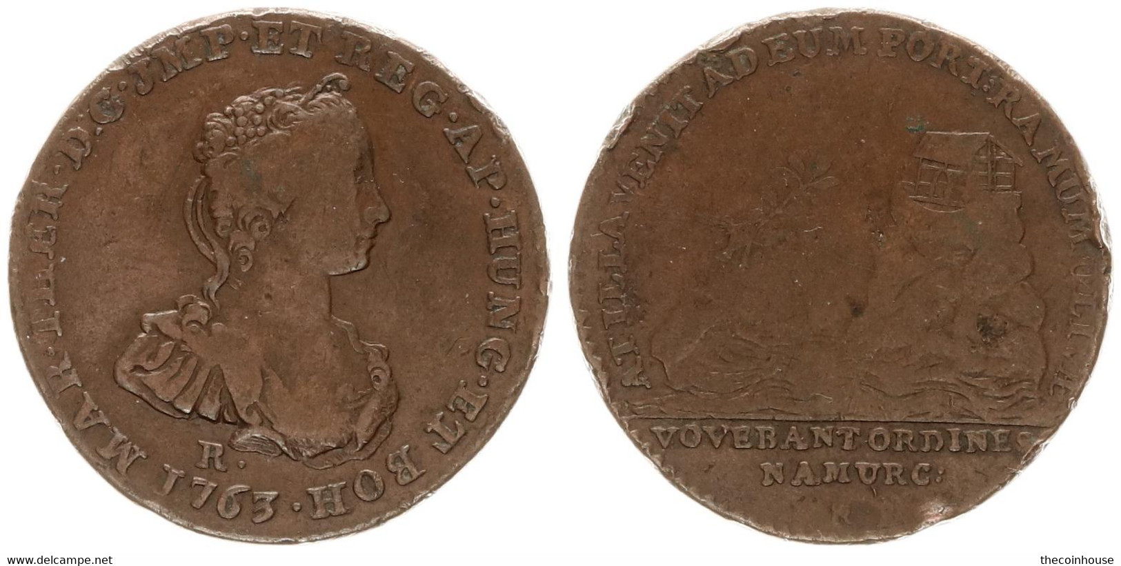Austrian Netherlands, Maria Theresia, Copper Medal 1763 Peace Of Hubertusburg, Scarce, VF - …-1795 : Periodo Antico