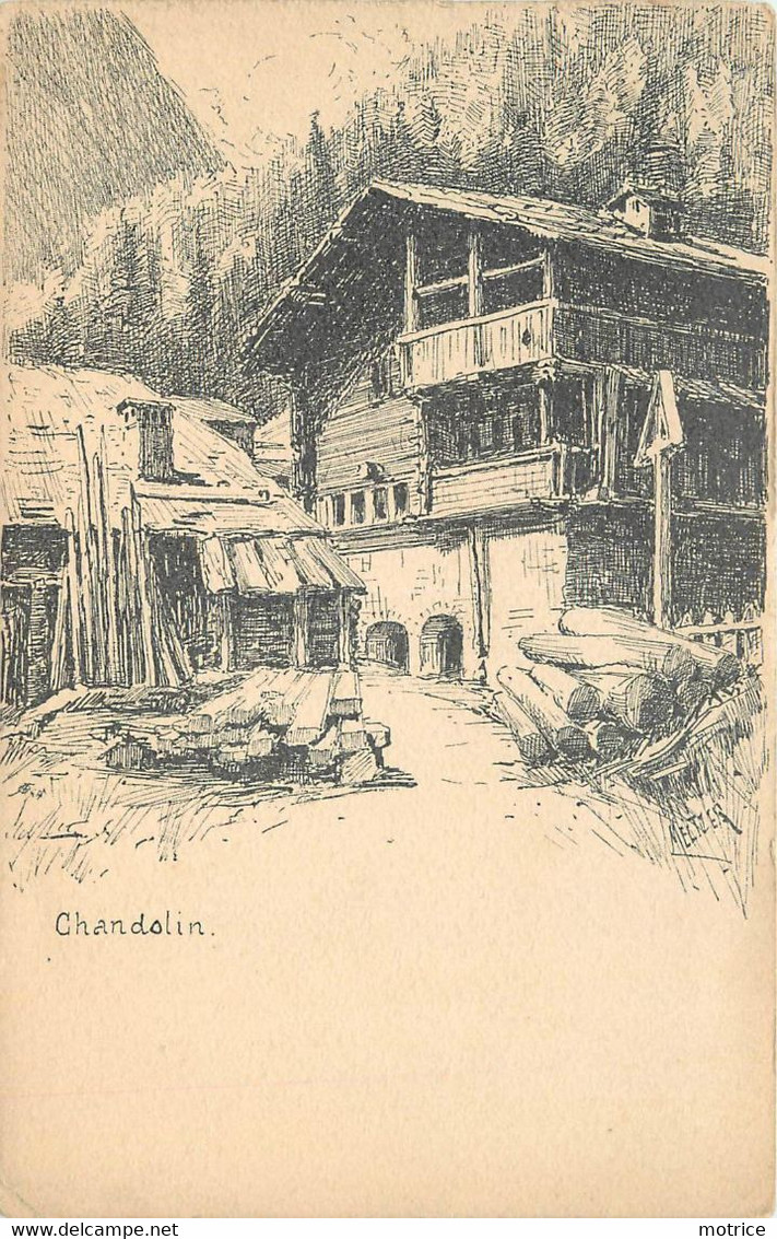 CHANDOLIN - Chalet, Carte Illustrée Par Meltzer. - Chandolin