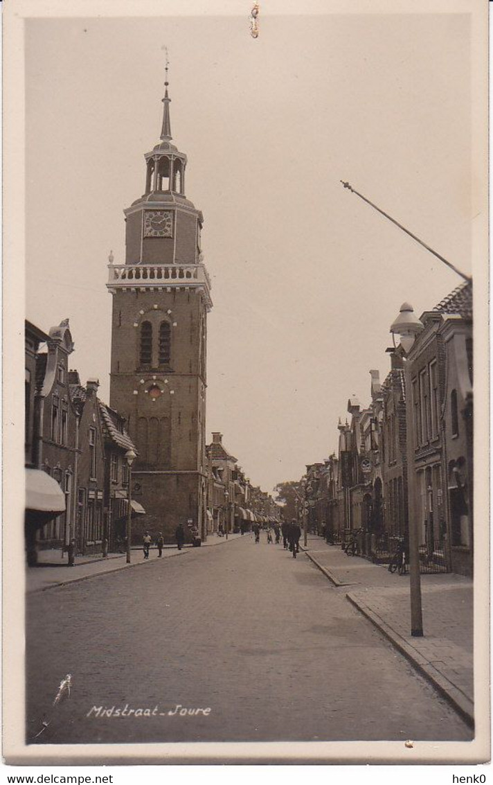 Joure Midstraat Toren Oude Fotokaart ST476 - Joure