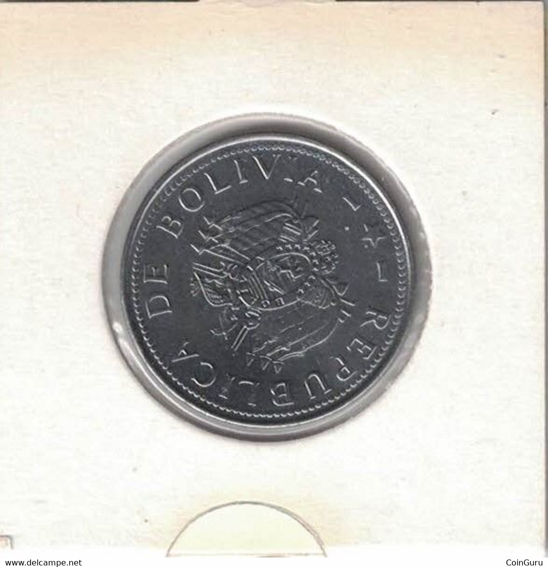 Bolivia  20 or 50 centavos or  1 or 5 Bolivianos, 2005 to 2008, price per coin