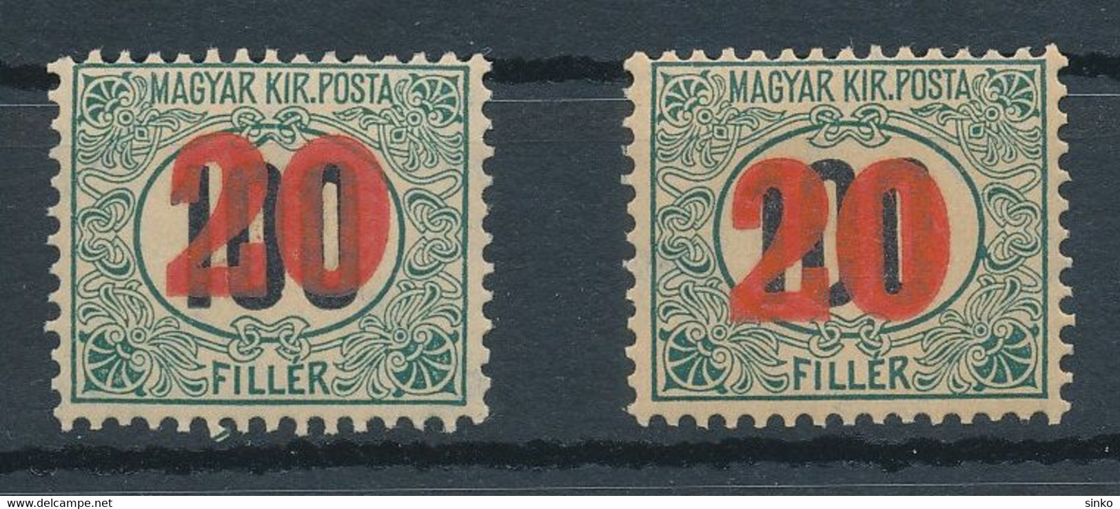 1915. Auxiliary Porto Stamp - Misprint - Errors, Freaks & Oddities (EFO)