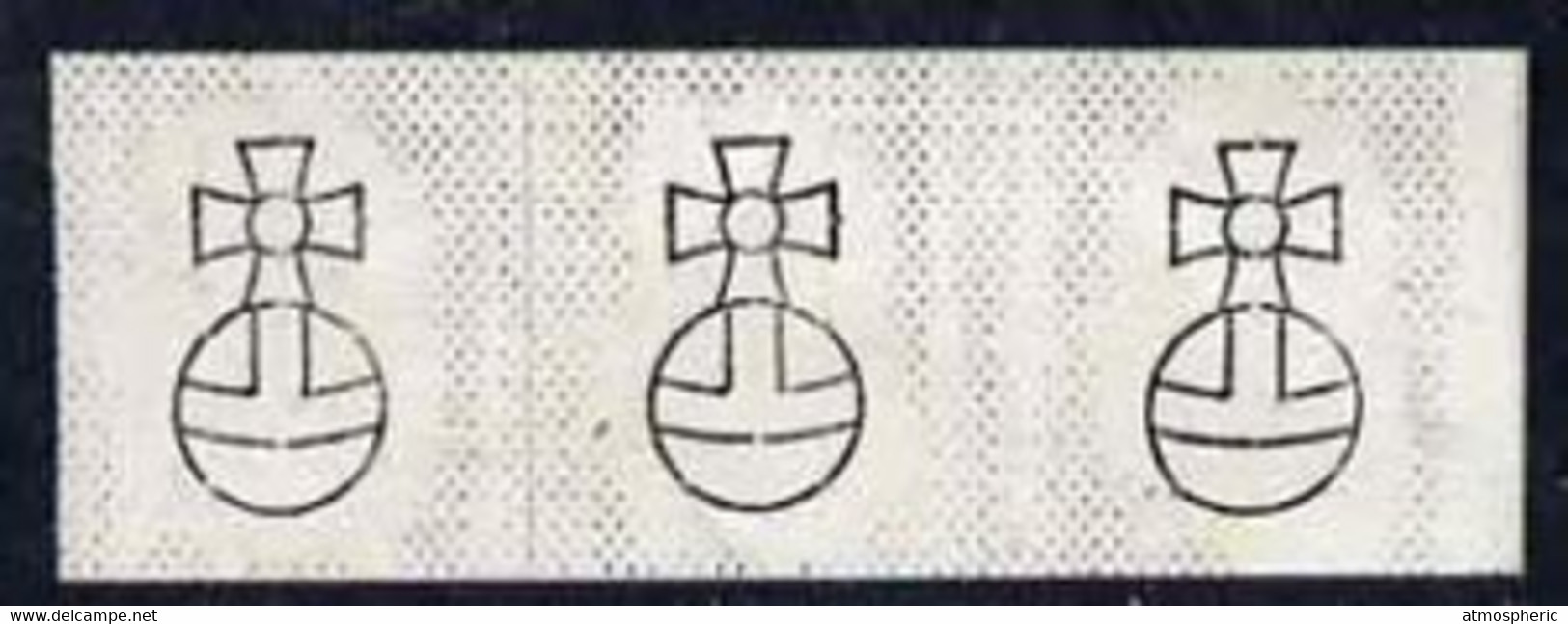 Great Britain 1873 Orb Watermark Proof From Actual Dandy Roller In Horiz Strip Of 3 On Card, See Details - Non Classés