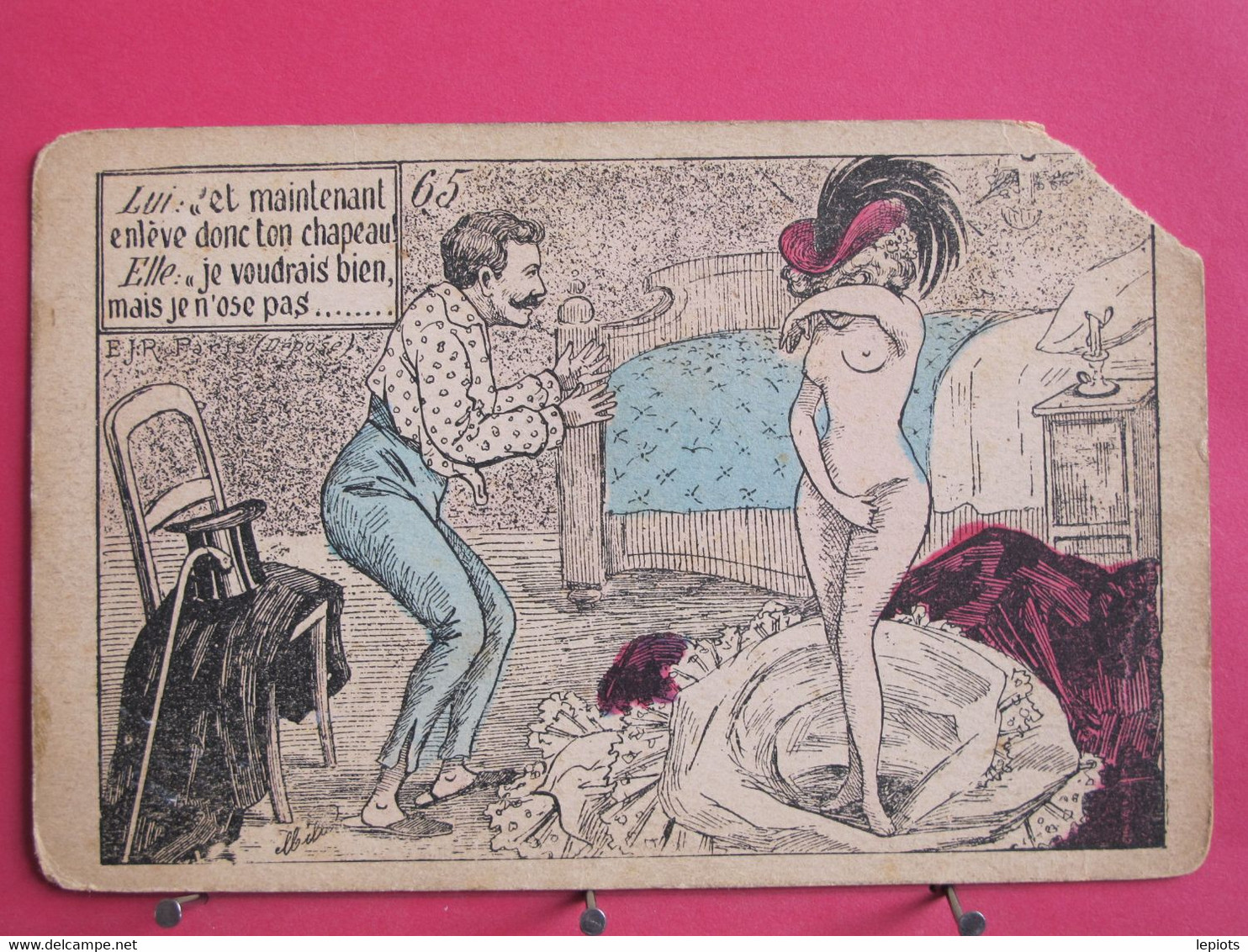 Visuel Très Peu Courant - Humour - Couple - Femme Nue - R/verso - Meheut