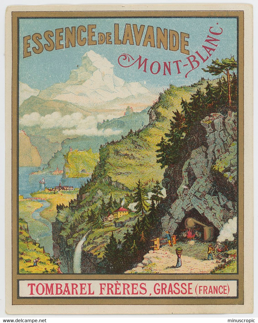 Etiquette - Essence De Lavance - Mont Blanc - Tombarel Frères - Grasse - Etichette