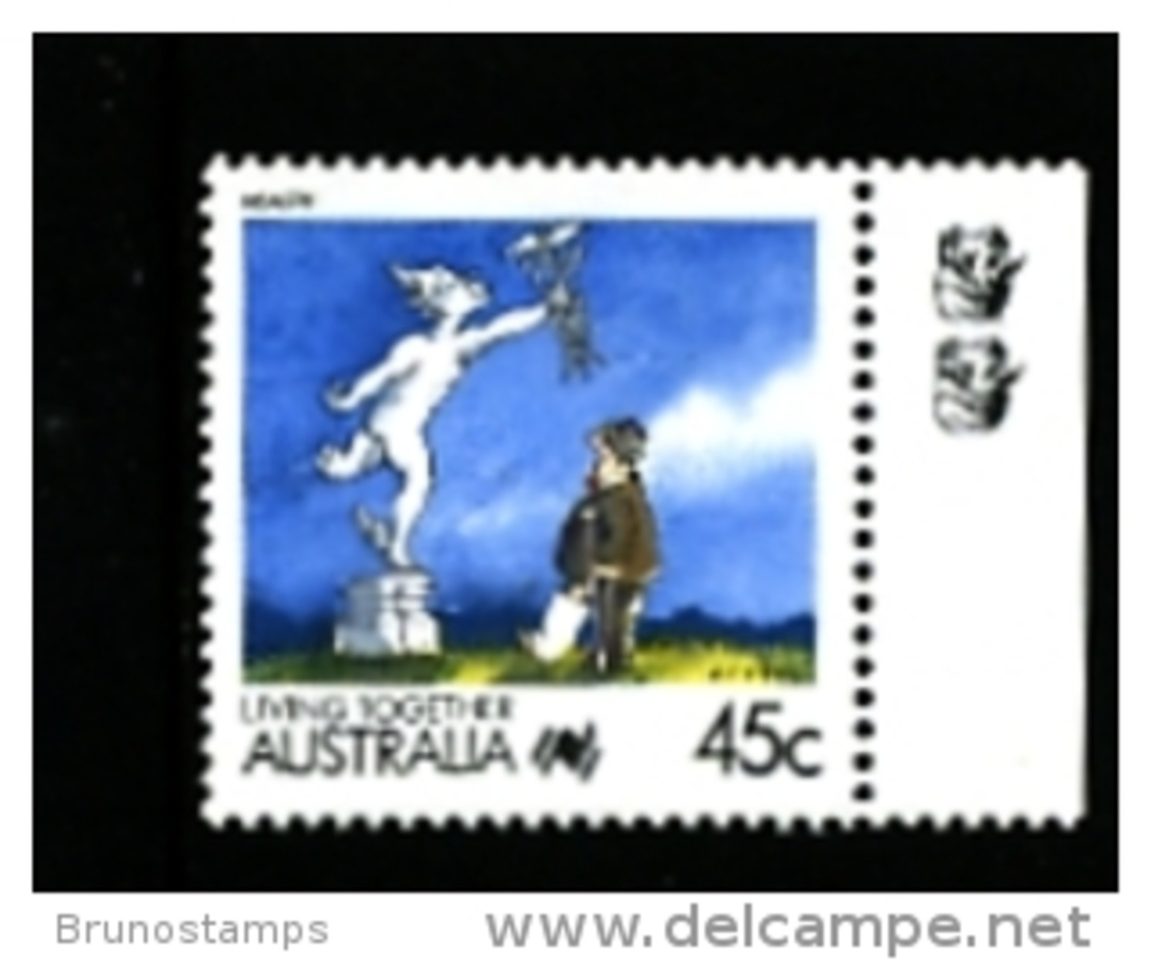 AUSTRALIA - 1991  45c.  HEALTH  2 KOALAS  REPRINT  MINT NH - Prove & Ristampe