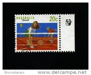 AUSTRALIA - SPORTS SERIES  20 C. TENNIS  REPRINT 1 KOALA  FINE USED - Essais & Réimpressions