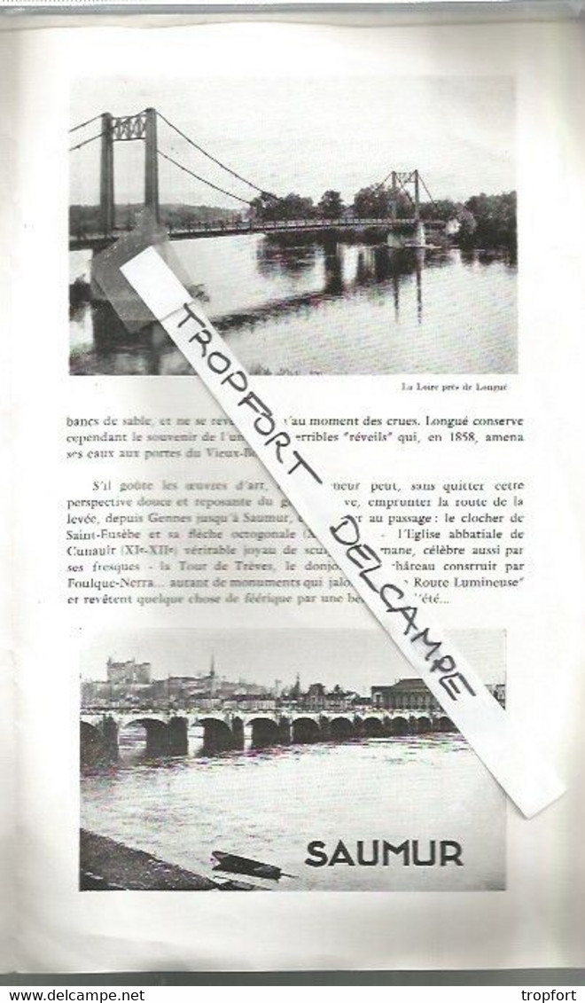 XB Cpa // Old  Tourist Paper // Dépliant Livret Touristique Ancien // LONGUE Longué 1956 SAUMUR - Other & Unclassified