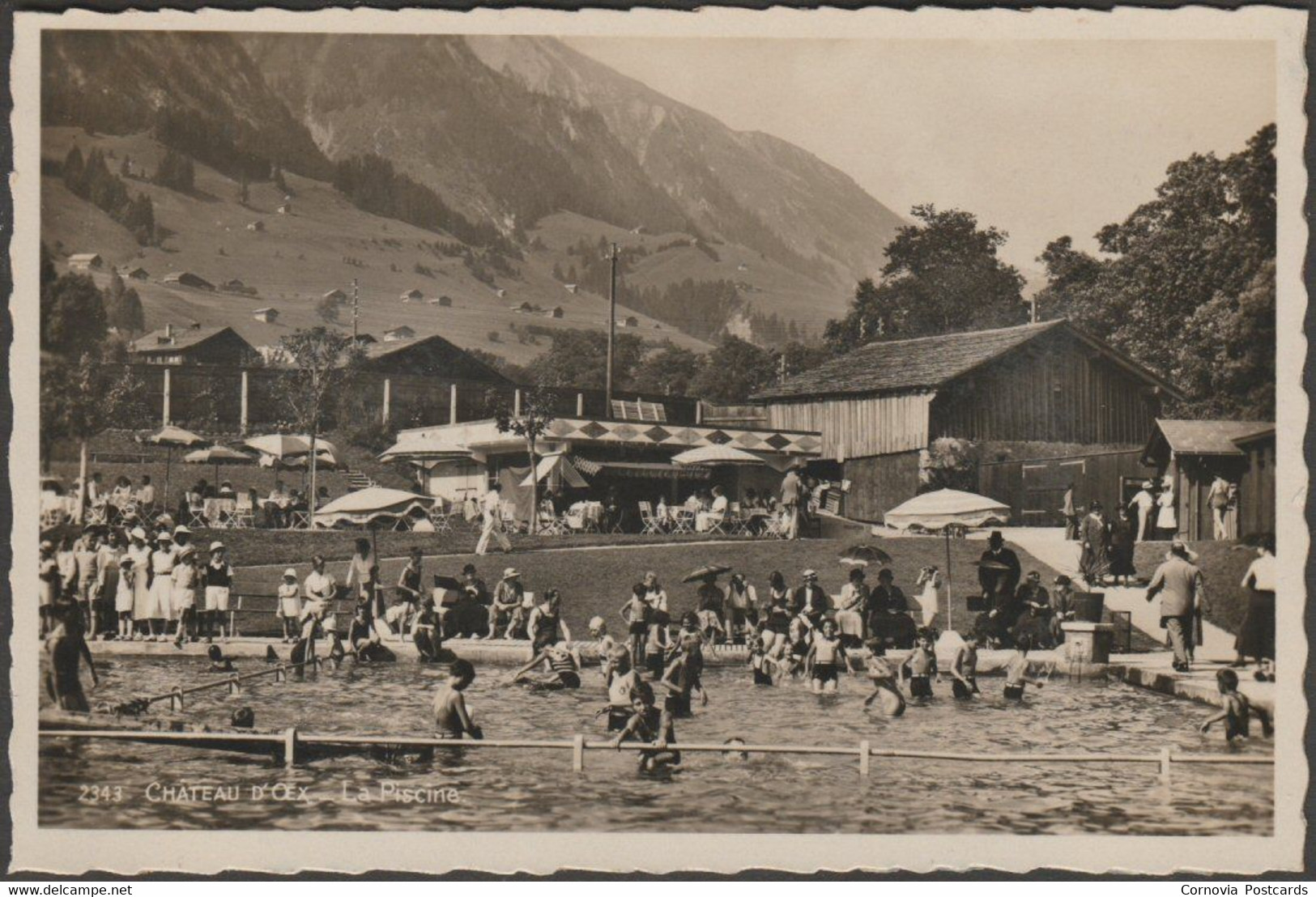 La Piscine, Château-d'Œx, C.1930s - Perrochet-Matile Photo CPSM - Château-d'Œx