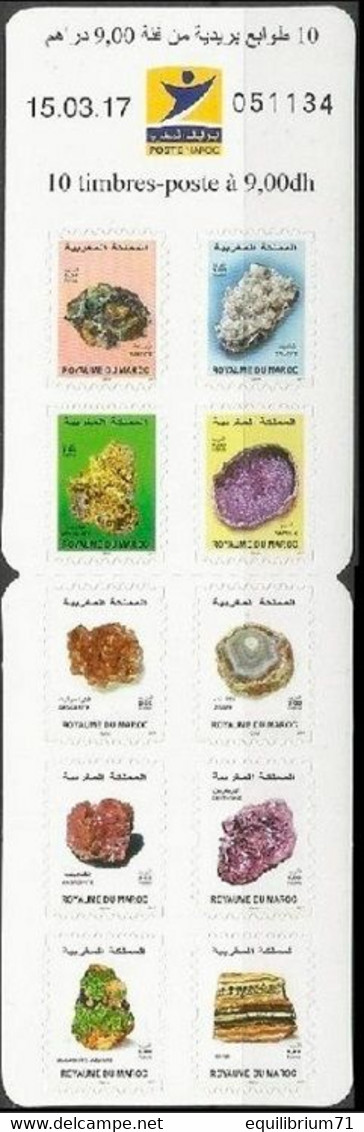 MNH ** - Maroc / Marokko / Morocco - 2017 - Minéraux / Mineralen / Mineralien / Minerals - 10 Timbres Auto-collants - Marokko (1956-...)