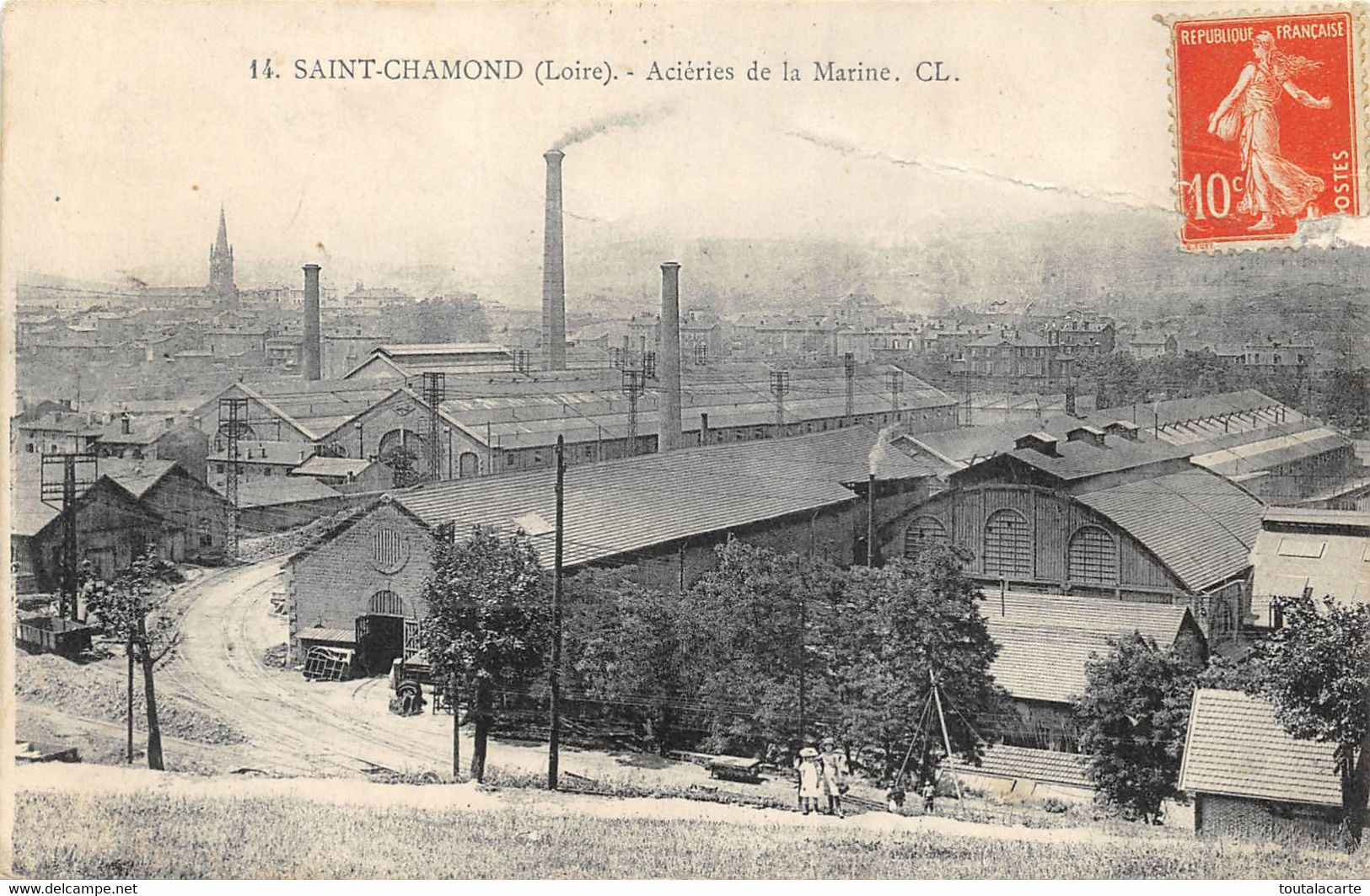 CPA 42 ST CHAMOND  ACIERIES DE LA MARINE - Saint Chamond