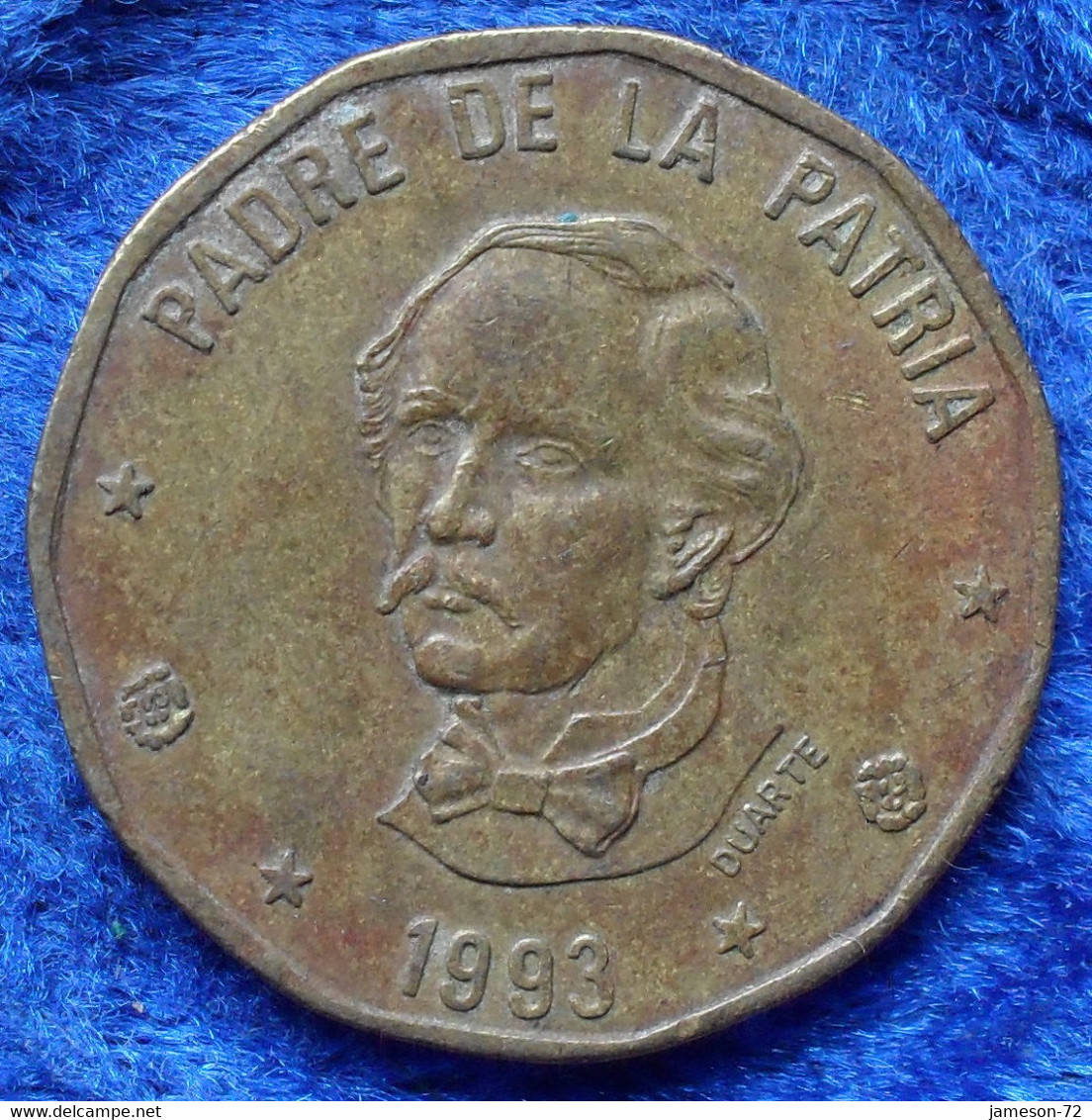 DOMINICAN REPUBLIC - 1 Peso 1993 "Duarte" KM# 80.2 - Edelweiss Coins . - Dominicaine