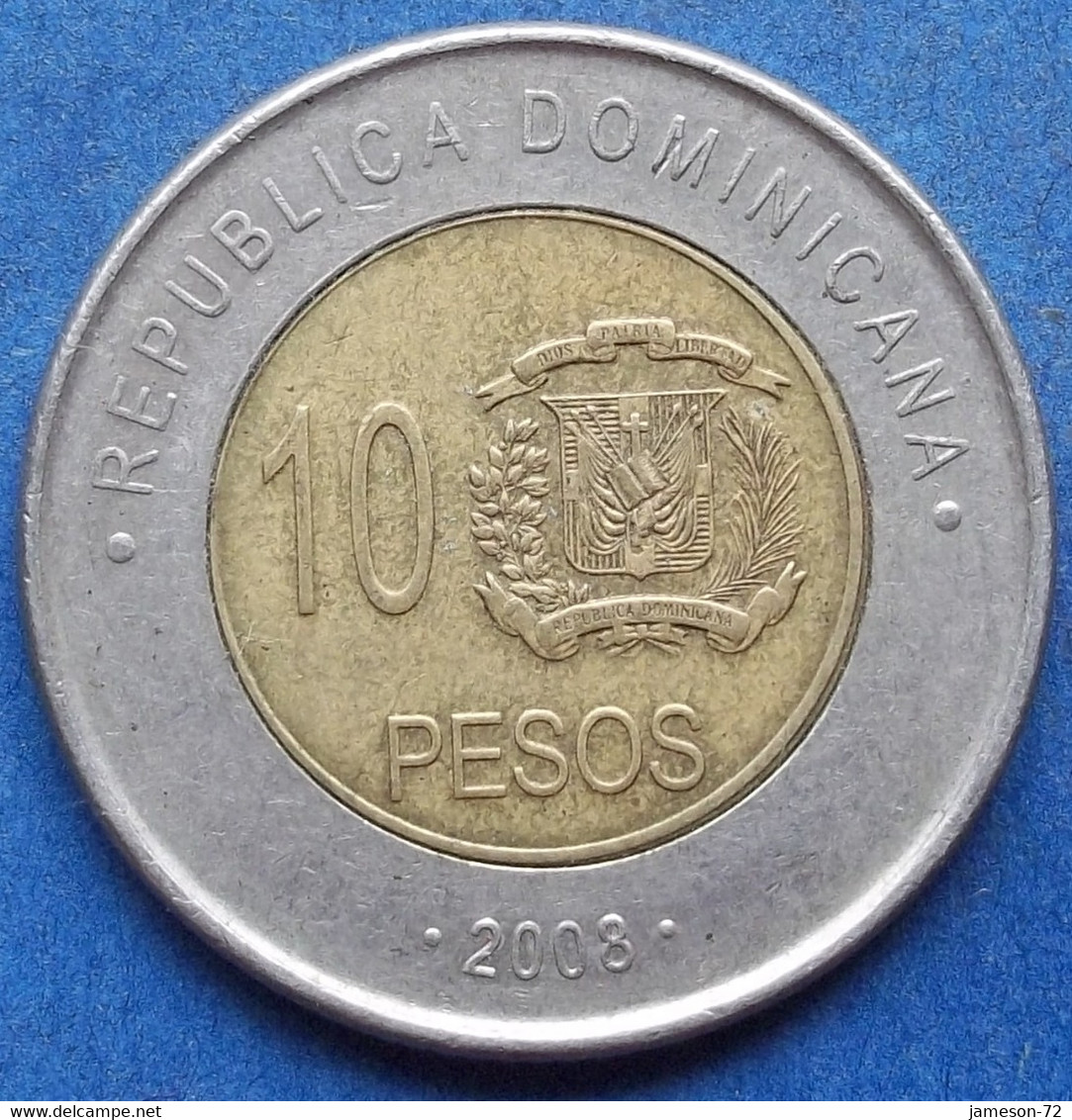 DOMINICAN REPUBLIC - 10 Pesos 2008 "General Mella" KM# 106 - Edelweiss Coins - Dominicaanse Republiek