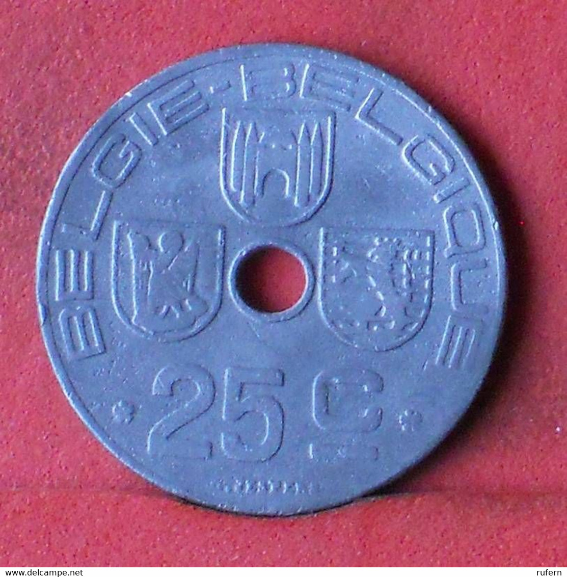 BELGIUM 25 CENTIMES 1944 -    KM# 132 - (Nº39053) - 25 Centimos