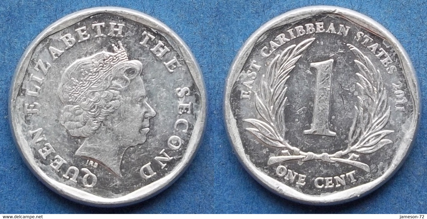 EAST CARIBBEAN STATES - 1 Cent 2011 KM# 34 Elizabeth II - Edelweiss Coins - East Caribbean States