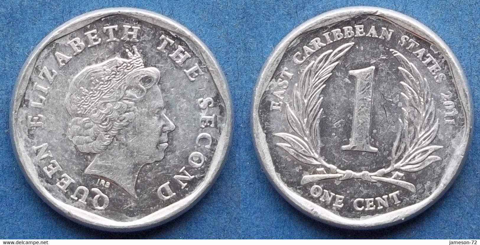 EAST CARIBBEAN STATES - 1 Cent 2011 KM# 34 Elizabeth II - Edelweiss Coins - Caraïbes Orientales (Etats Des)