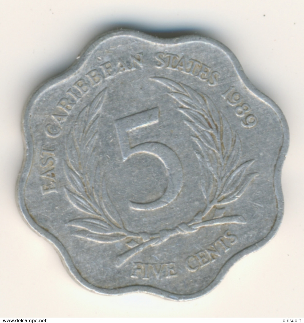 EAST CARIBBEAN STATES 1989: 5 Cents, KM 12 - East Caribbean States