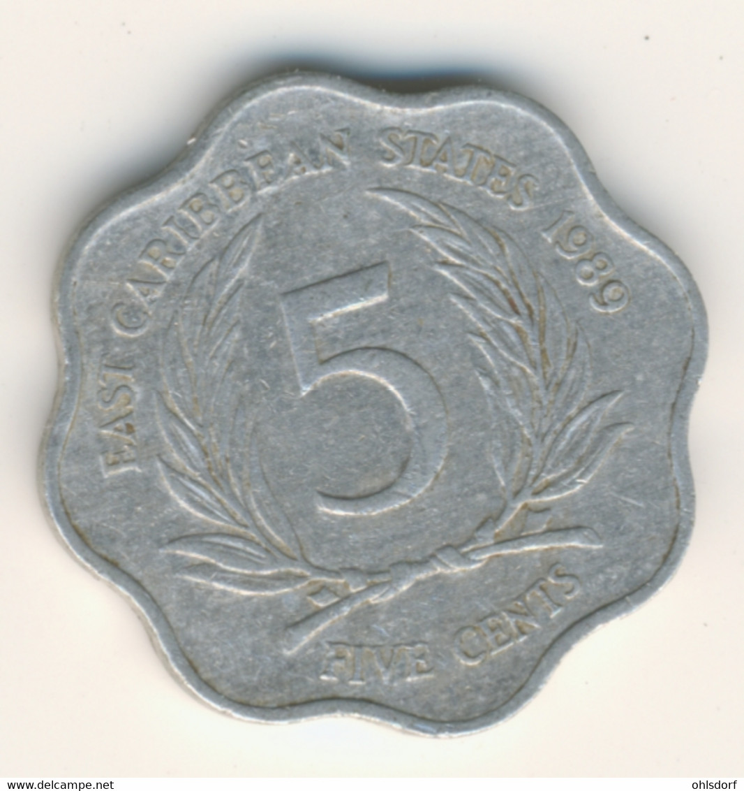 EAST CARIBBEAN STATES 1989: 5 Cents, KM 12 - Caraïbes Orientales (Etats Des)