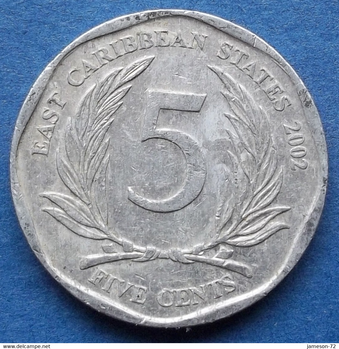 EAST CARIBBEAN STATES - 5 Cents 2002 KM# 36 Elizabeth II - Edelweiss Coins - Caribe Oriental (Estados Del)