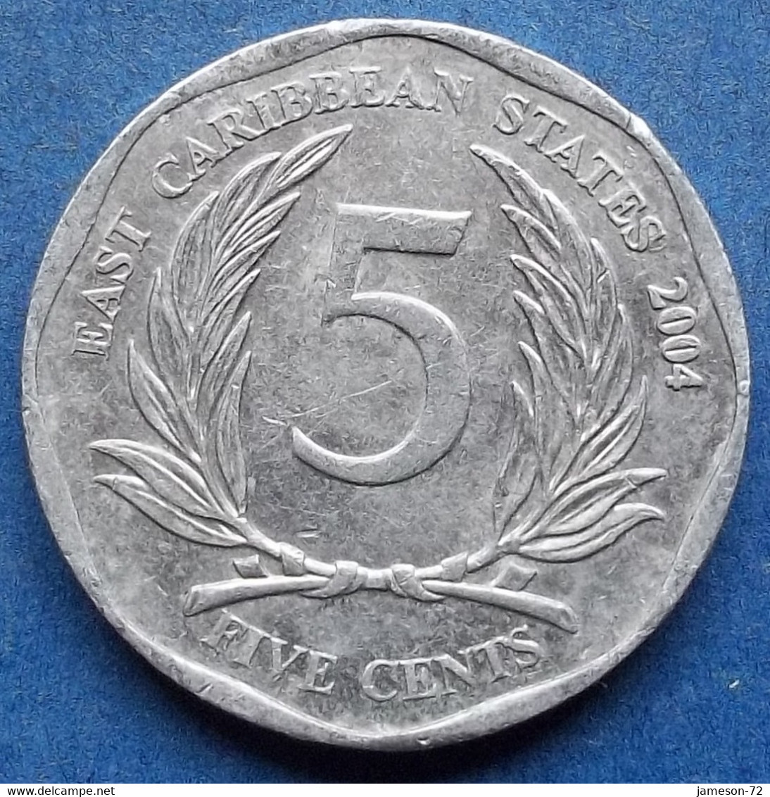 EAST CARIBBEAN STATES - 5 Cents 2004 KM# 36 Elizabeth II - Edelweiss Coins . - Caraibi Orientali (Stati Dei)