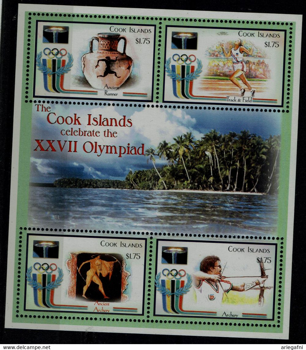 COOK ISLANDS 2000 SUMMER OLYMPICS GAMES SYDNEY MINI SHEET MI No 1504-7 MNH VF!! - Estate 2000: Sydney - Paralympic