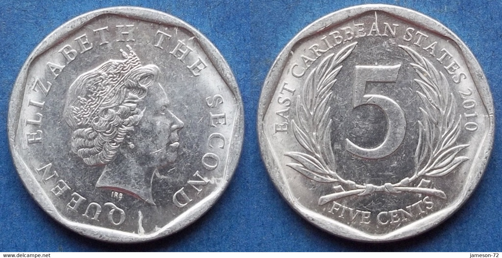 EAST CARIBBEAN STATES - 5 Cents 2010 KM# 36 Elizabeth II - Edelweiss Coins - Caraïbes Orientales (Etats Des)