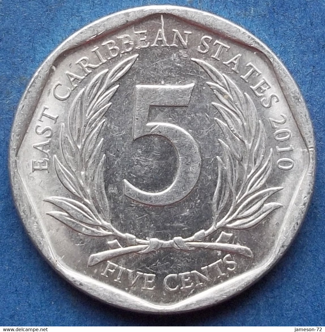 EAST CARIBBEAN STATES - 5 Cents 2010 KM# 36 Elizabeth II - Edelweiss Coins - Ostkaribischer Staaten