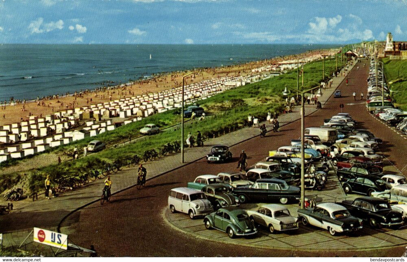 Nederland, KATWIJK A/Zee, Zuid-Boulevard, Auto VW Kever DAF33 (1964) Ansichtkaart - Katwijk (aan Zee)