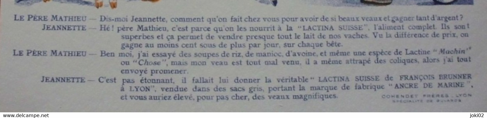 Buvard Lactina Suisse De François Brunner-pour Le Bétail - Animals