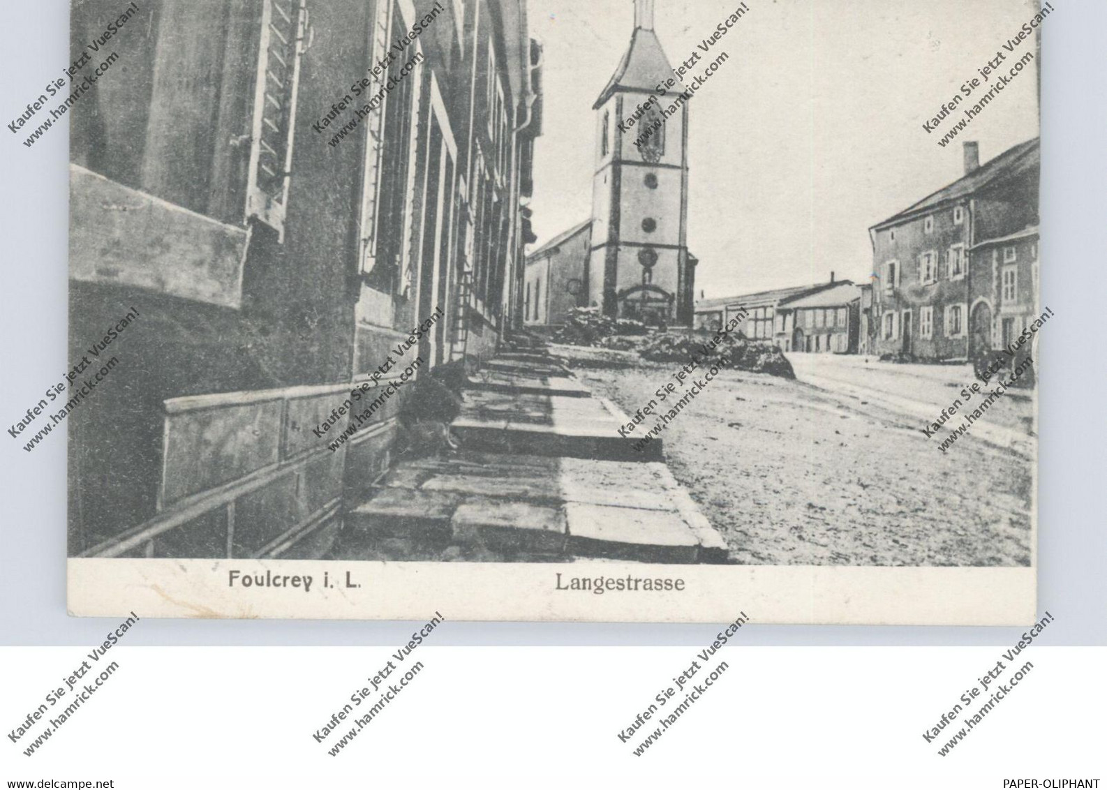 F 57830 FOULCREY / FOLKRINGEN,  Langestrasse, 1915, Deutsche Feldpost, Armeeabt. Falkenhausen - Sarrebourg