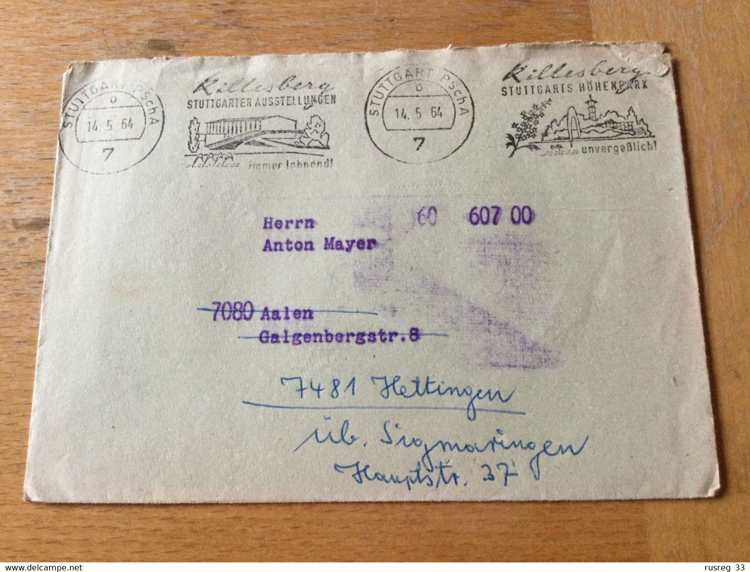 K13 BRD 1964 Brief Vom Postscheckamt Stuttgart Mit Mwst. Killesberg - Covers & Documents