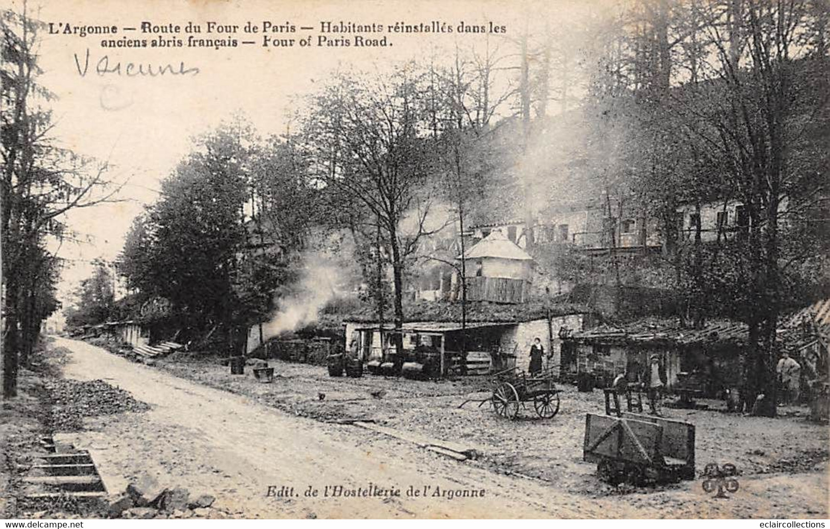 Varennes En Argonne    55   Route Du Four De Paris. Habitants Réinstallés Dans Les Anciens Abris Français    (voir Scan) - Autres & Non Classés