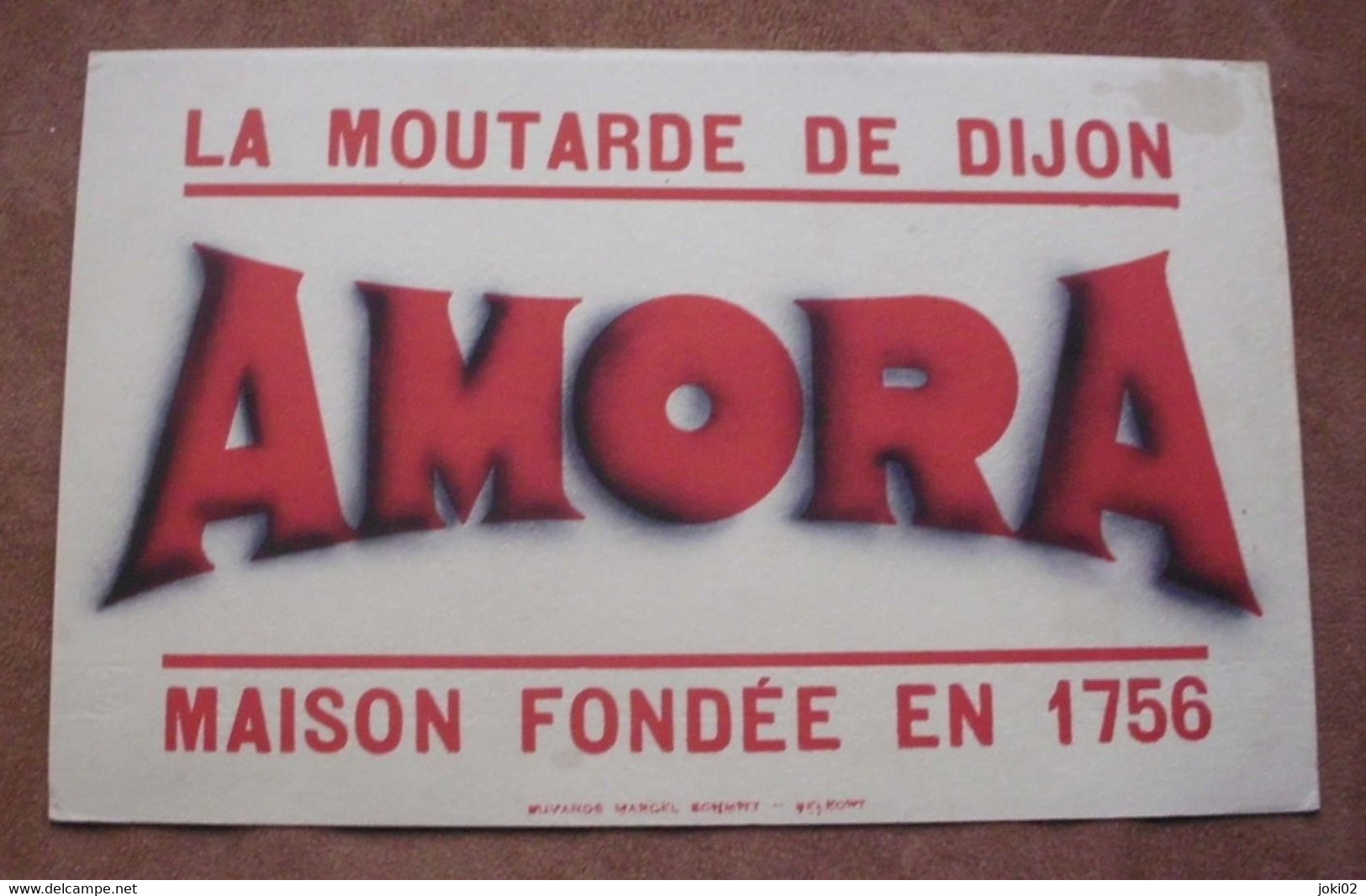 Buvard Maggi -Amora Moutarde De Dijon - Moutardes