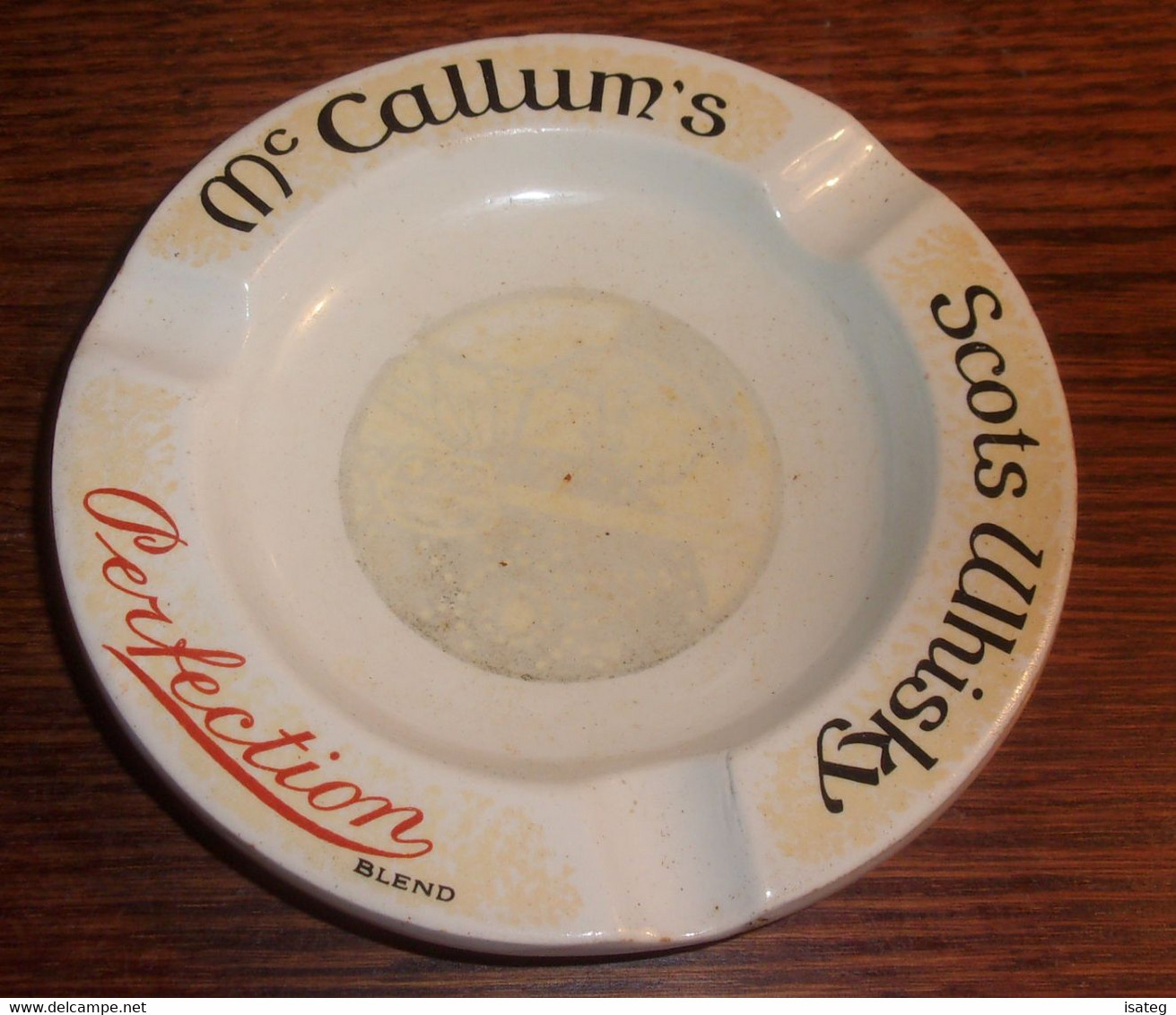 Cendrier Mc Callum's Scots Whisky Perfection Blend / Porcelaine Orchies - Other & Unclassified
