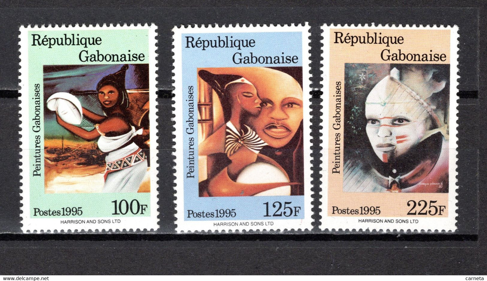GABON N° 783 à 785  NEUFS SANS CHARNIERE COTE  ? €   PEINTRE TABLEAUX - Gabon (1960-...)