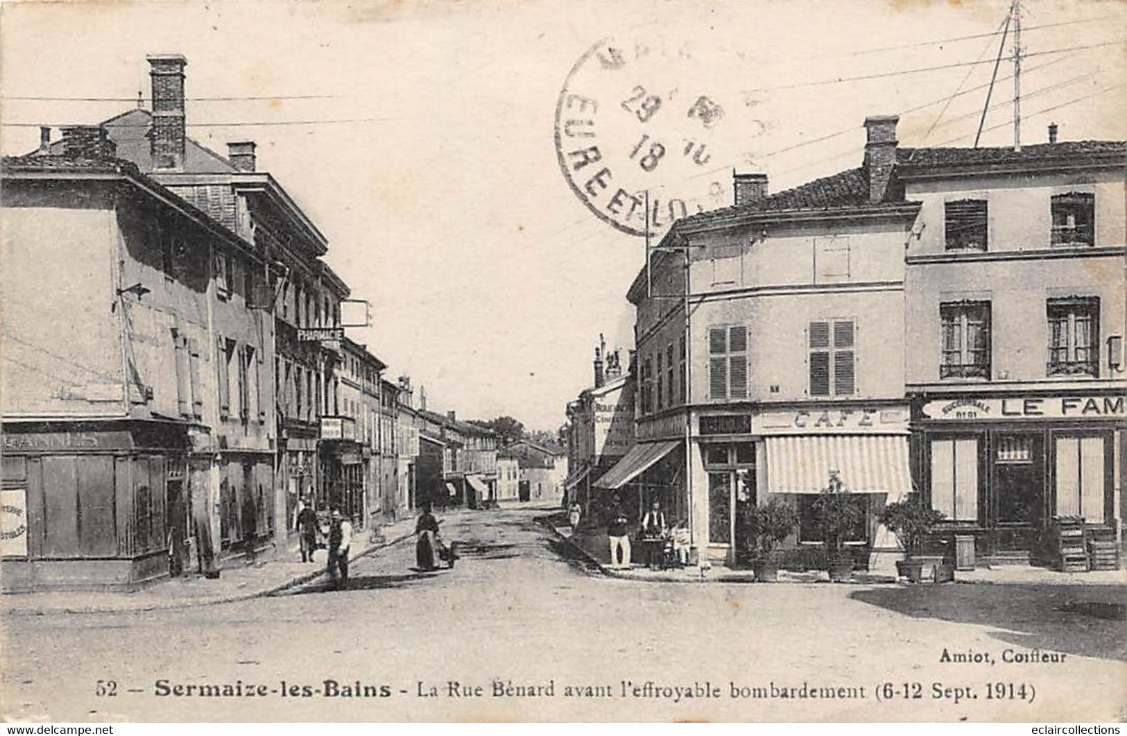 Sermez-les-Bains         51        Rue Bénard Avant Le Bombardement        (voir Scan) - Sermaize-les-Bains