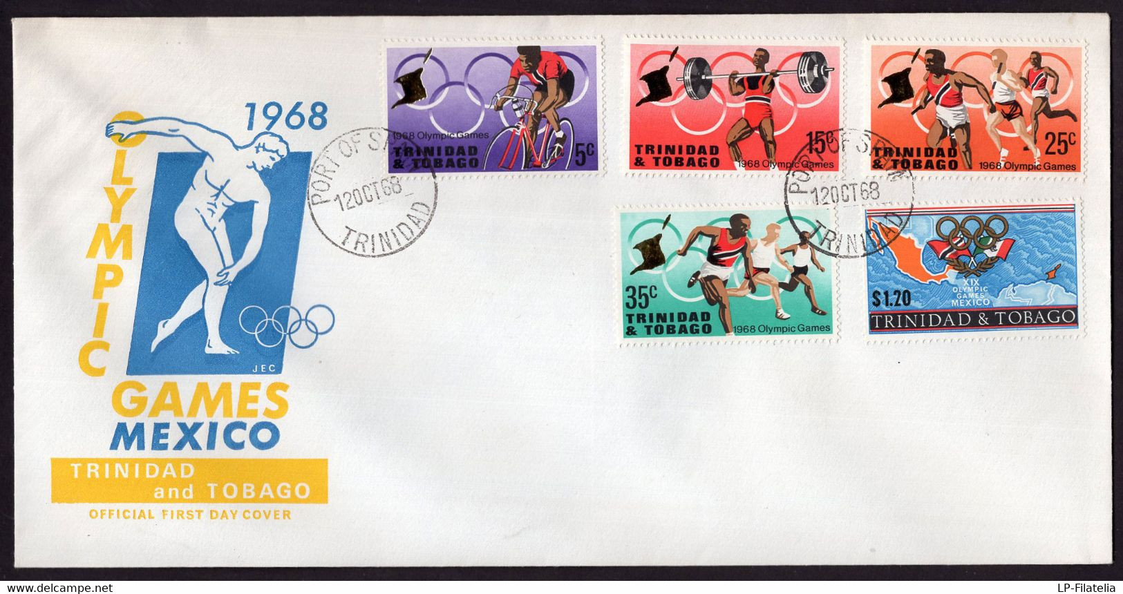 Trinidad & Tobago - 1968 - FDC - Olympic Games Mexico - Summer 1968: Mexico City