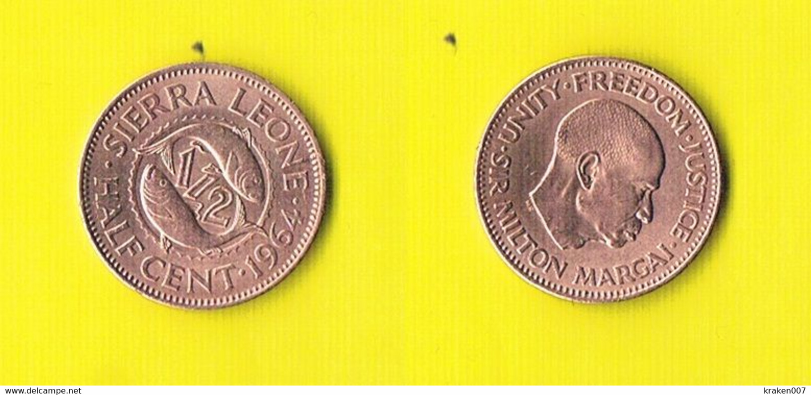 Sierra Leone  1/2 Cent - 1964 - Sierra Leone