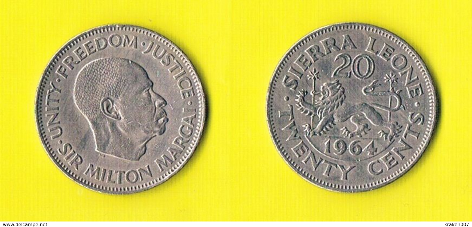 Sierra Leone  20 Cents - 1964 - Sierra Leone