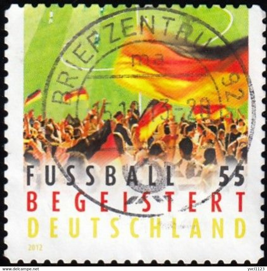 GERMANY - Scott #2671 Soccer Fans 'Perf. 11' / Used Stamp - Used Stamps