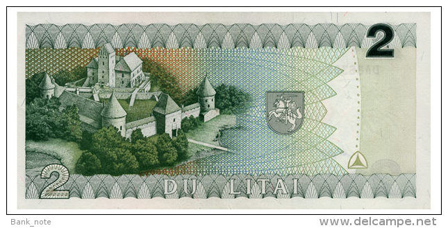 LITHUANIA 2 LITAI 1993 Pick 54a Unc - Litouwen