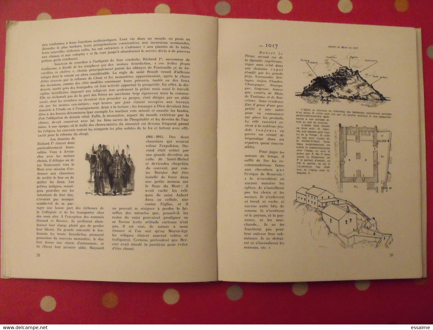 histoire illustrée du Mont Saint-Michel. texte et dessins de A; Gardin. édition numérotée (128) + dédicace. 1950