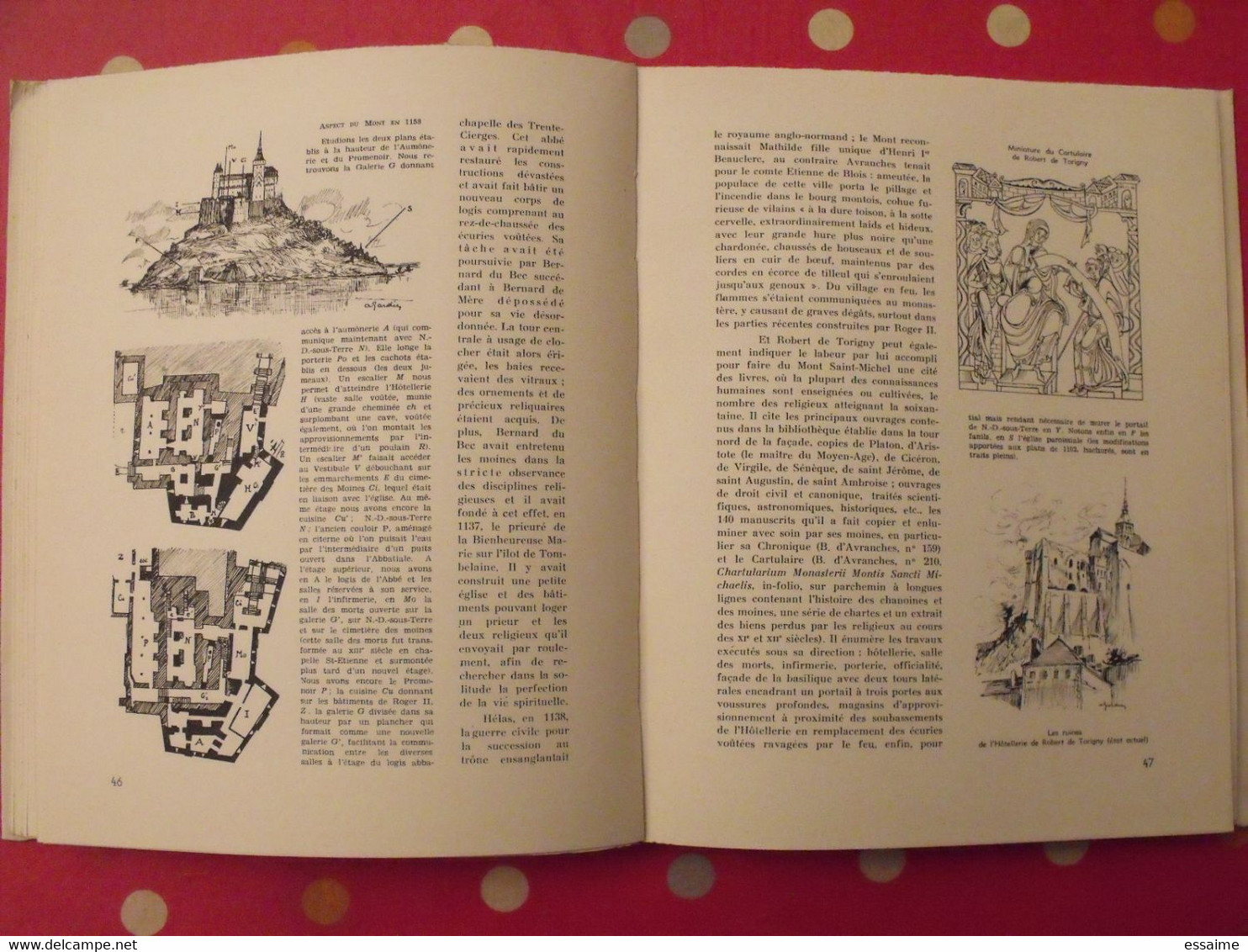 histoire illustrée du Mont Saint-Michel. texte et dessins de A; Gardin. édition numérotée (128) + dédicace. 1950