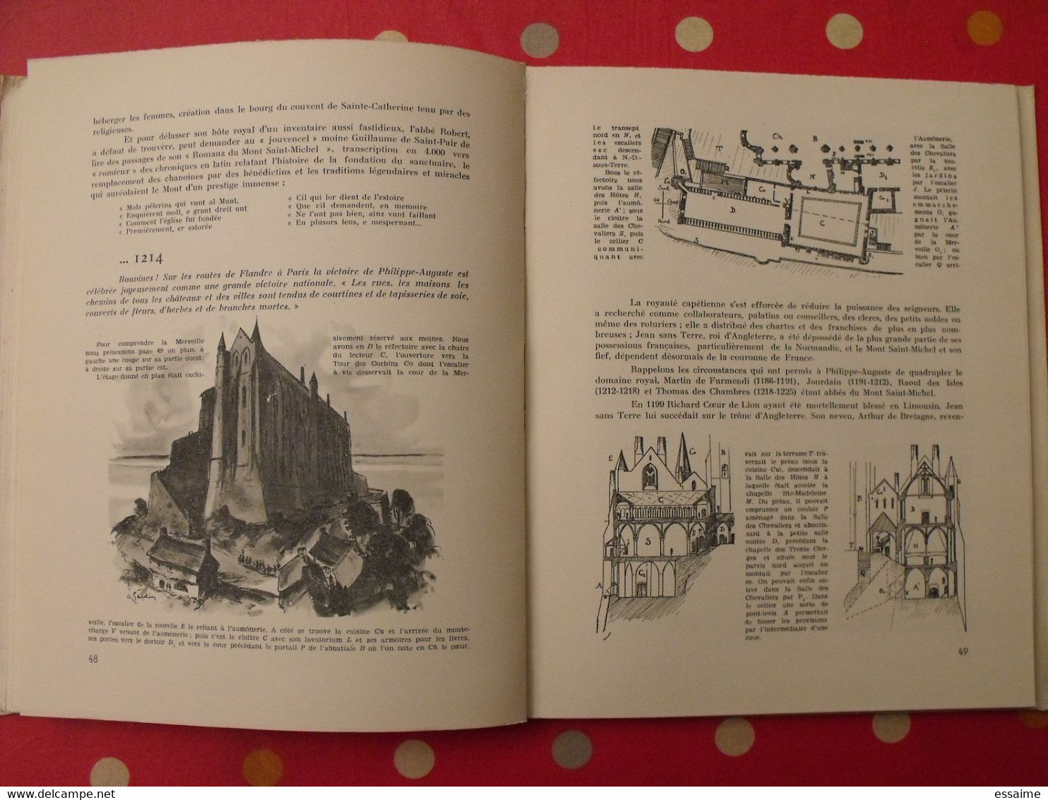 histoire illustrée du Mont Saint-Michel. texte et dessins de A; Gardin. édition numérotée (128) + dédicace. 1950