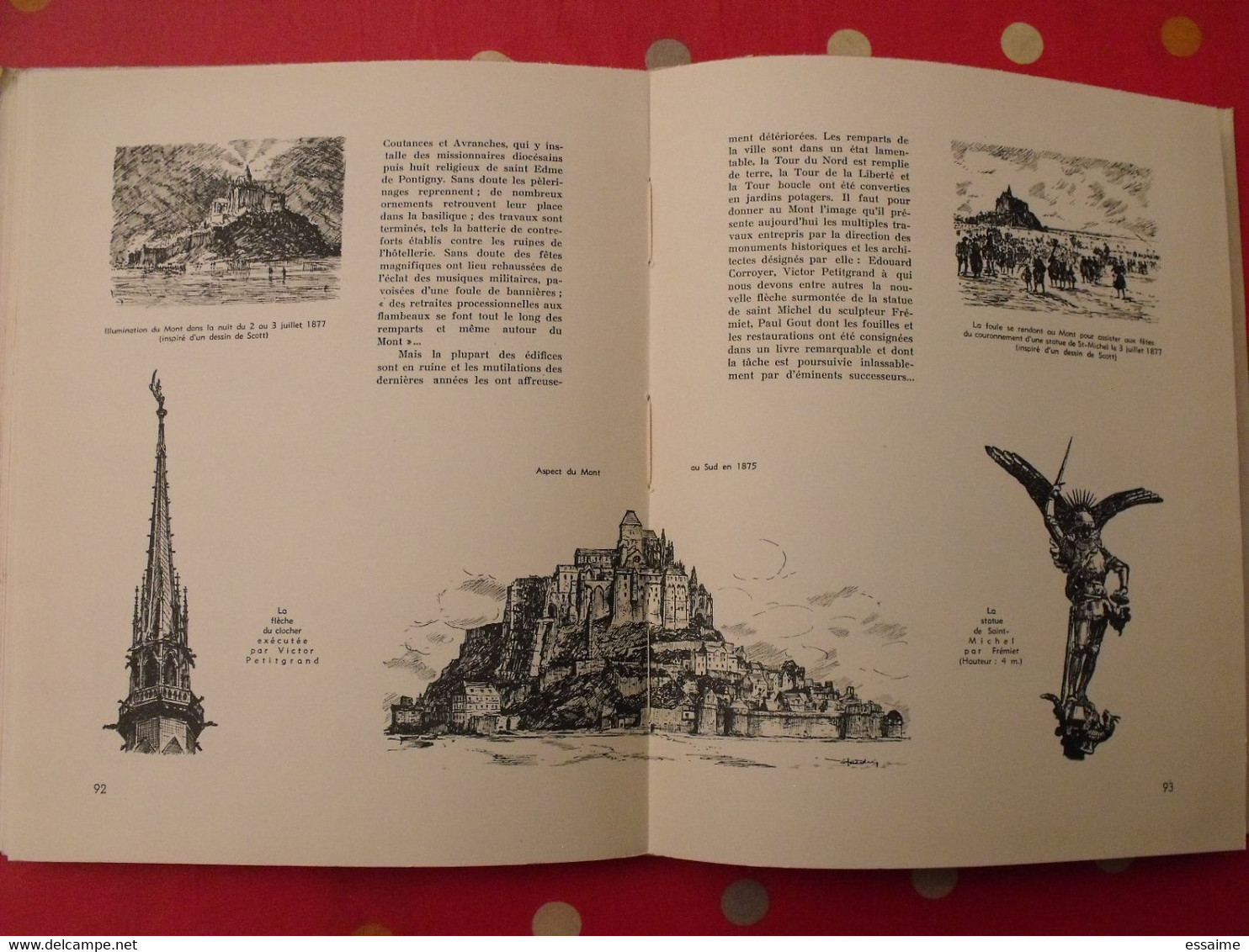 histoire illustrée du Mont Saint-Michel. texte et dessins de A; Gardin. édition numérotée (128) + dédicace. 1950