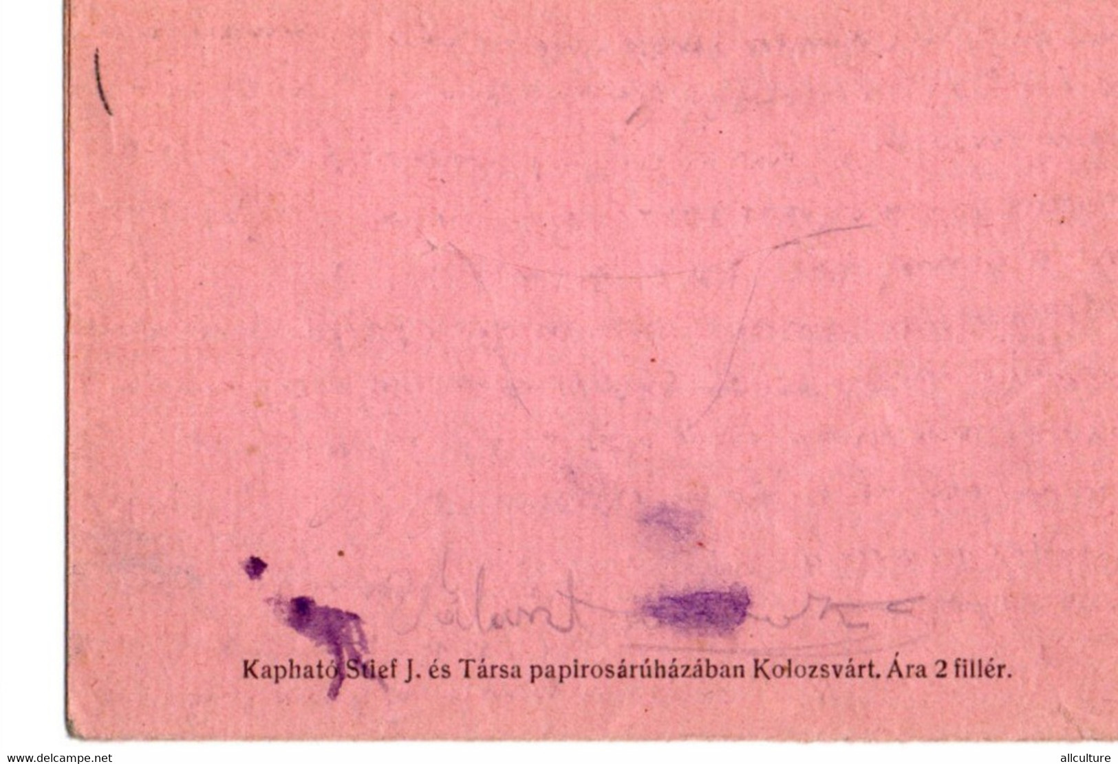 A146 -  TABORIPOSTA LETTER  INFANTERIEREGIMENT  STAMP  TO KOLOSVAR CLUJ  ROMANIA 1WW 1915 - 1. Weltkrieg (Briefe)