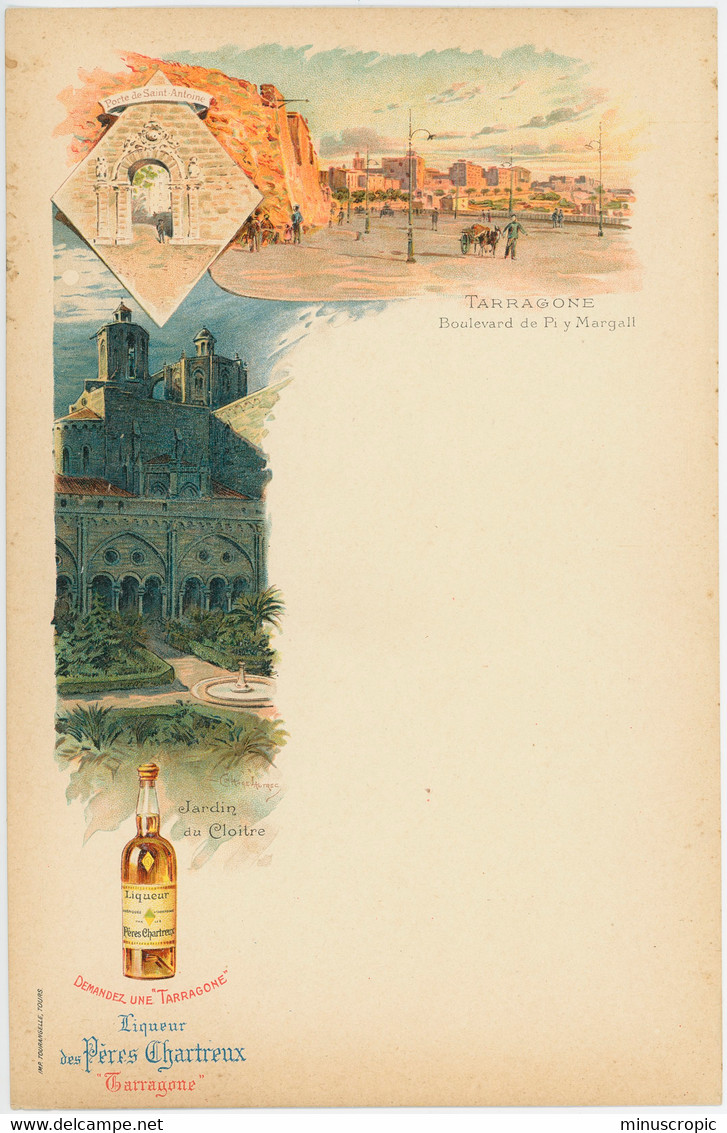 Menu - Liqueur Des Pères Chartreux - Tarragone - Boulevard De Pi Y Margall - Menu